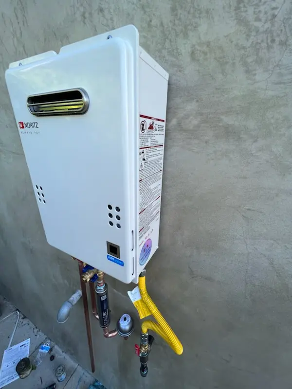 Tankless water heater installation for Wortendyke homes